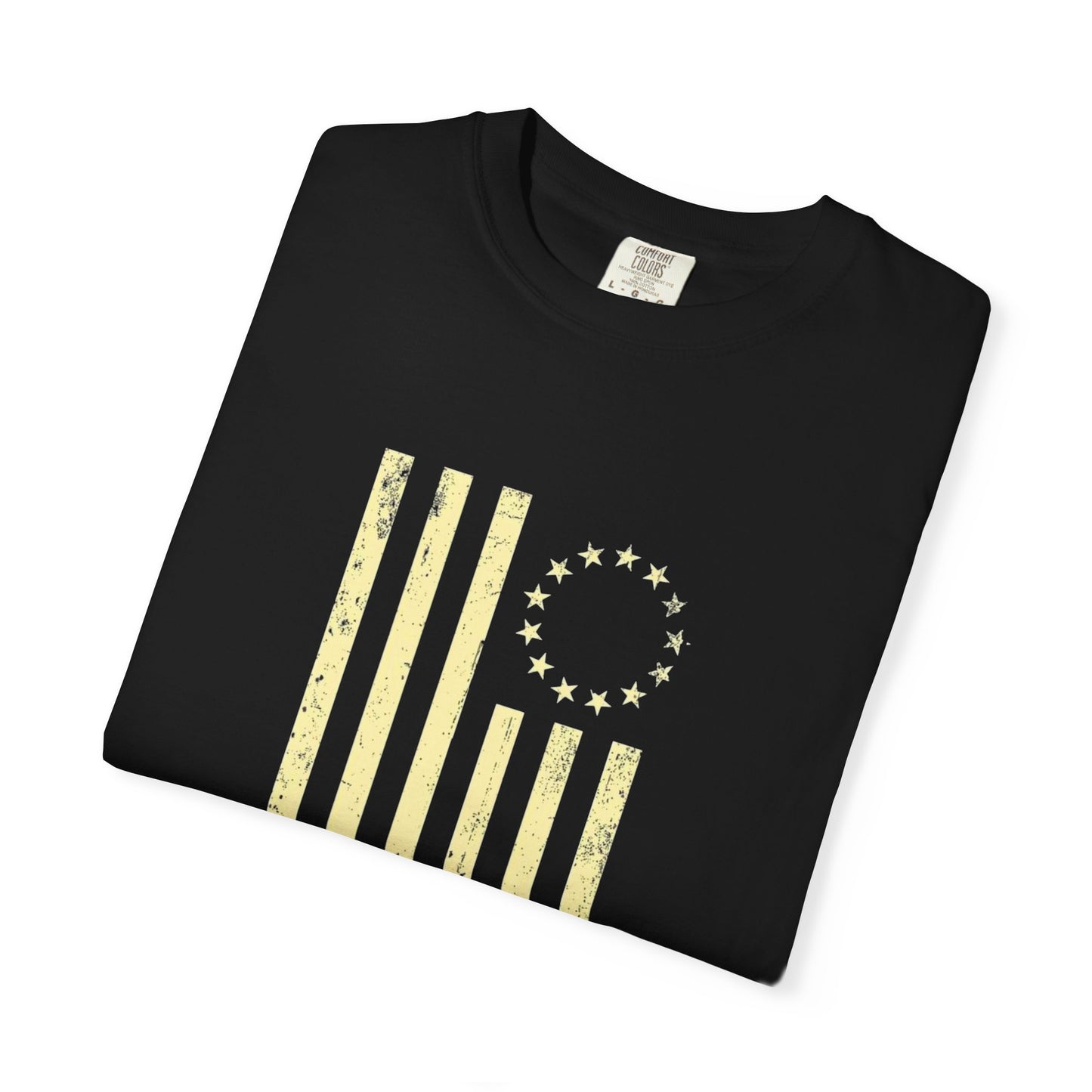 Vintage-Inspired T-Shirt with Distressed Flag Design, Casual Wear, Perfect, Patriotic tee