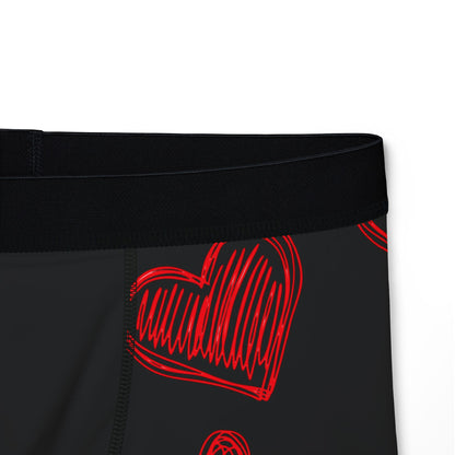 Men's Hot Heart Boxer Briefs — Heart Pattern Boxer Underwear