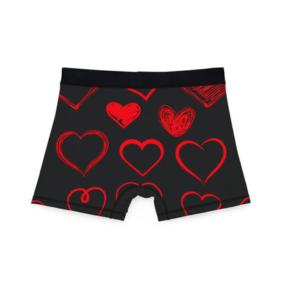Men's Hot Heart Boxer Briefs — Heart Pattern Boxer Underwear